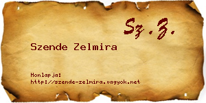 Szende Zelmira névjegykártya